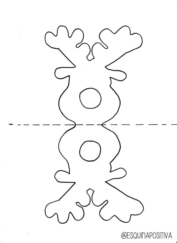 Олени Чупа Чупс трафарет