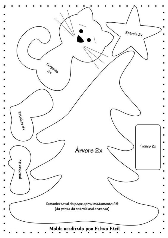 Выкройки из фетра на новый год