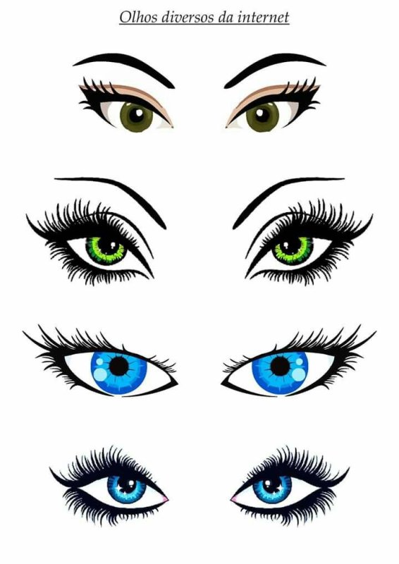 Трафареты кукольных глаз