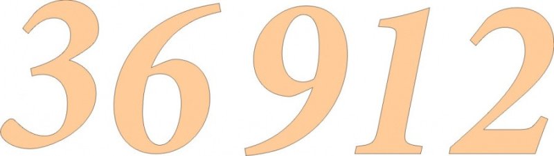 Красивые цифры для циферблата