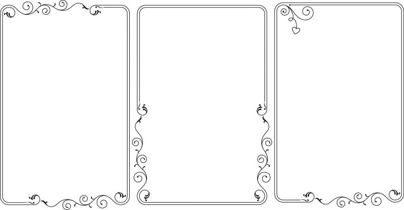 Векторные рамки для текста