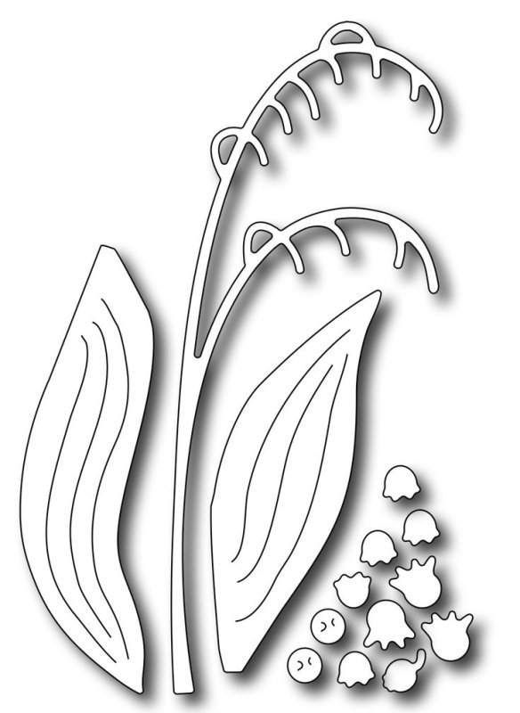 Цветок ландыша трафарет