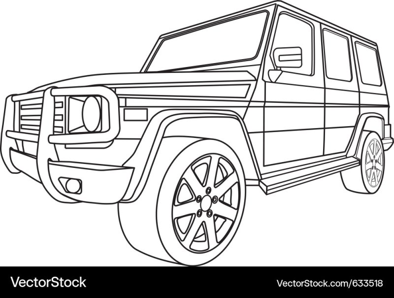 Раскраски машины Мерседес Гелендваген g63
