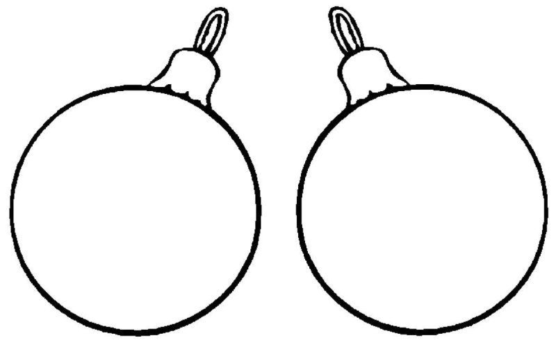Новогодние шарики раскраска