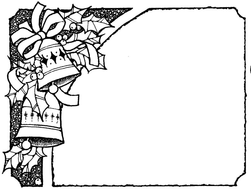 Новогодняя рамка раскраска для текста