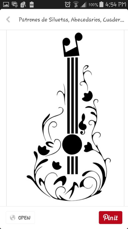 Электрогитара тату эскиз