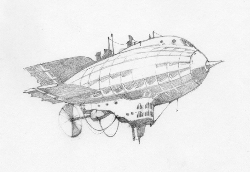 Дирижабль Жюль Верн ретрофутуризм