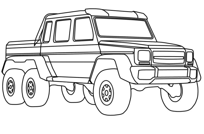 Раскраска Мерседес Гелендваген g63 AMG