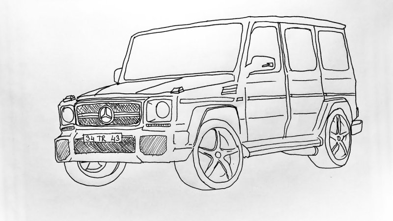 Mercedes Benz g63 Brabus раскраска