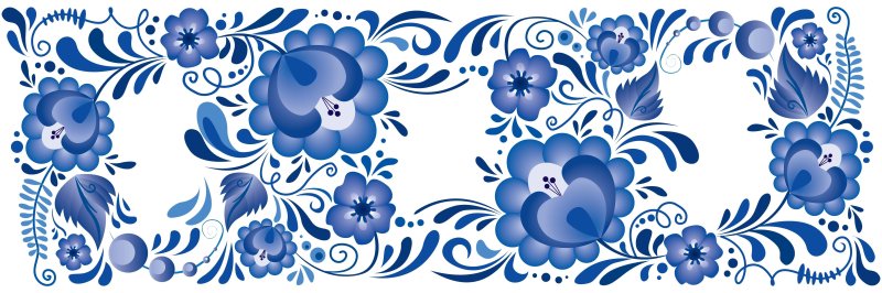 Росписи русские народные Гжель