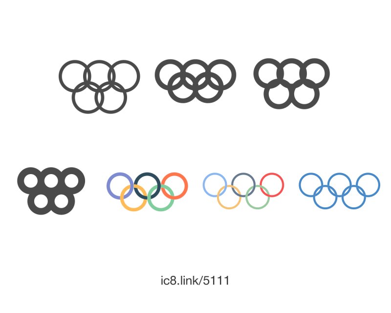 Олимпийские кольца чб
