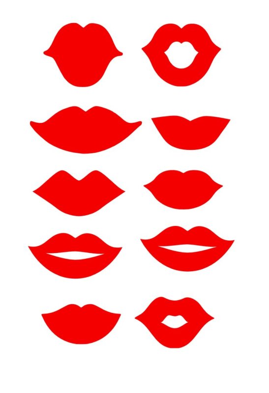 Губы трафарет