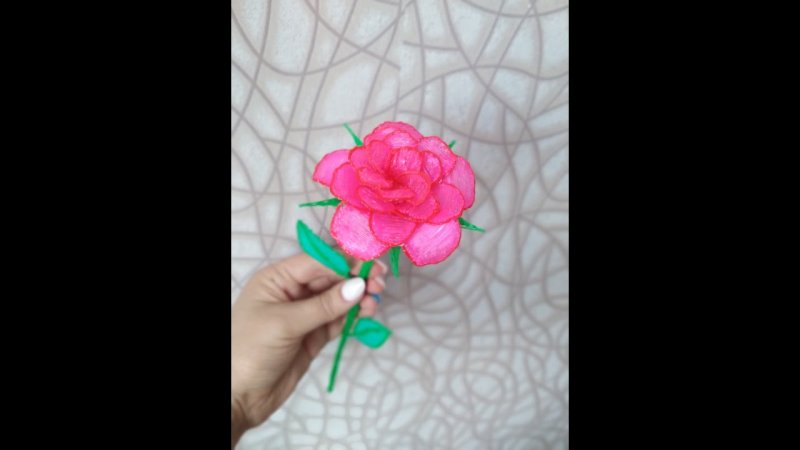 Роза 3d ручкой