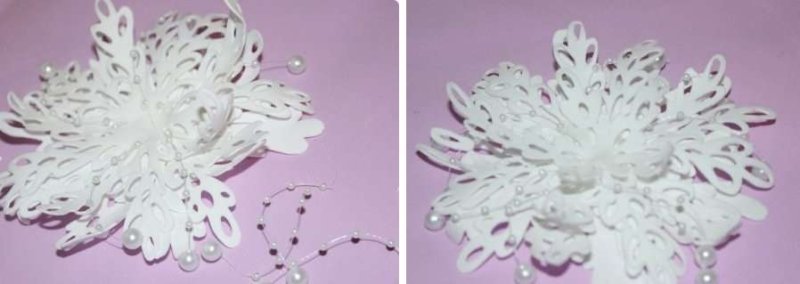 Красивые снежинки из фоамирана
