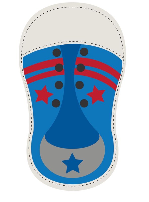 Макет для ботиночек