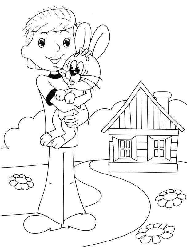 Раскраска Простоквашино дядя Федор