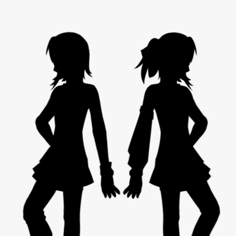 Силуэты двух девушек