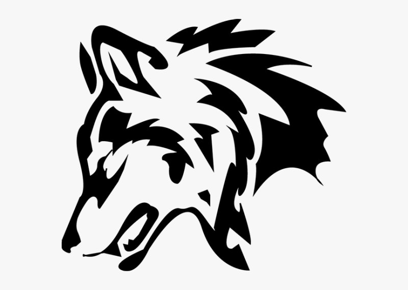 Трафарет волка