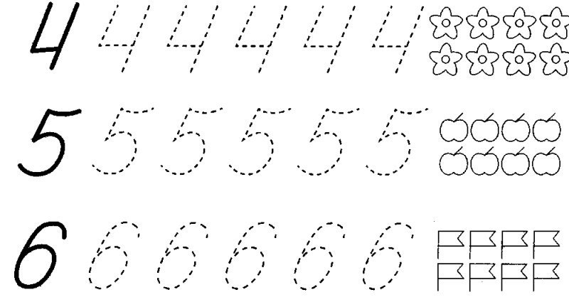 Прописи для дошкольников 5-6 лет цифры