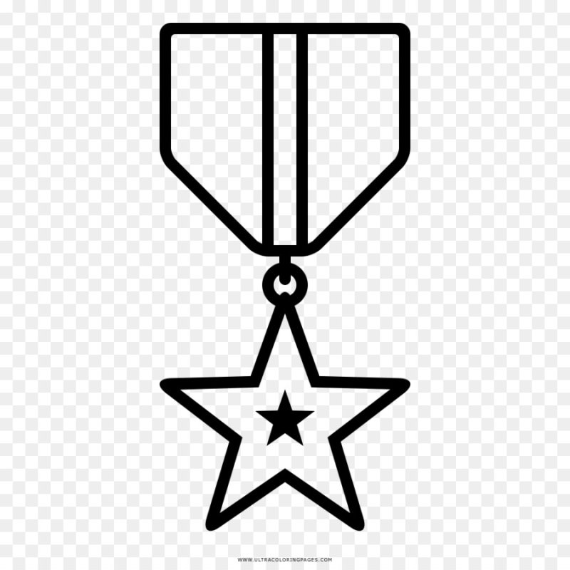 Медаль звезда шаблон