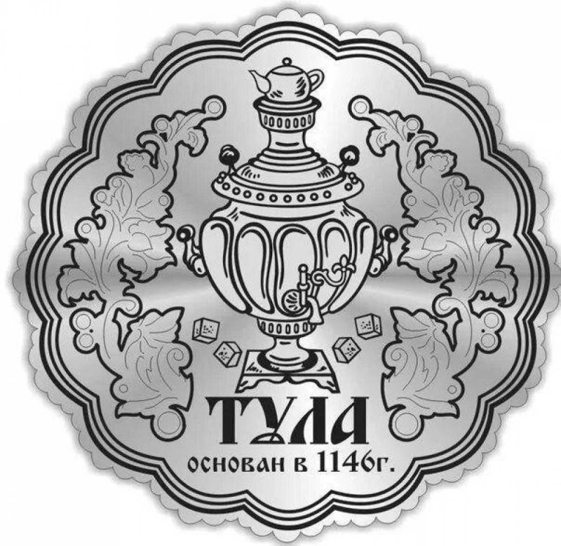 Самовар трафарет