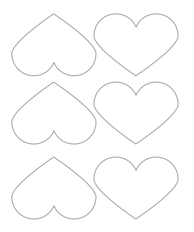 Трафарет сердечки