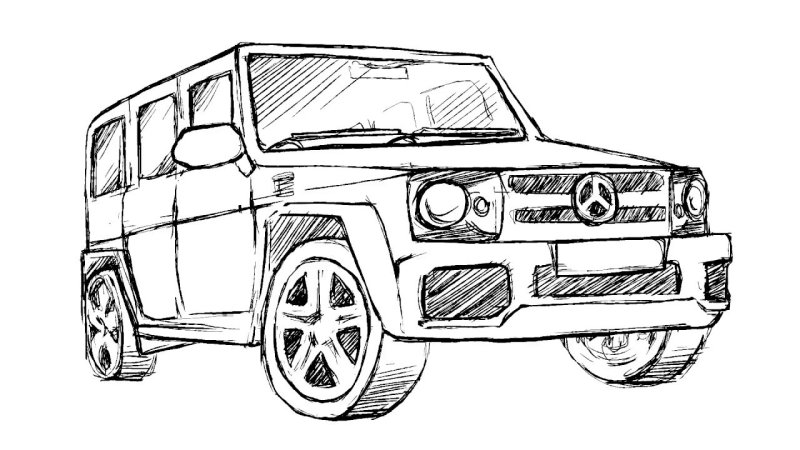 Раскраска Мерседес Гелик g63