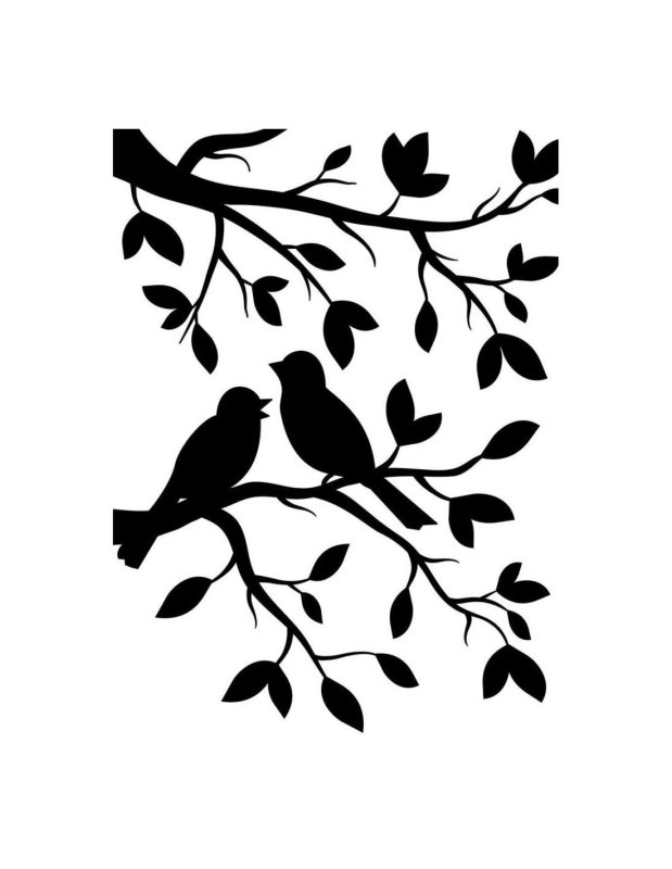 Трафареты птиц для декора