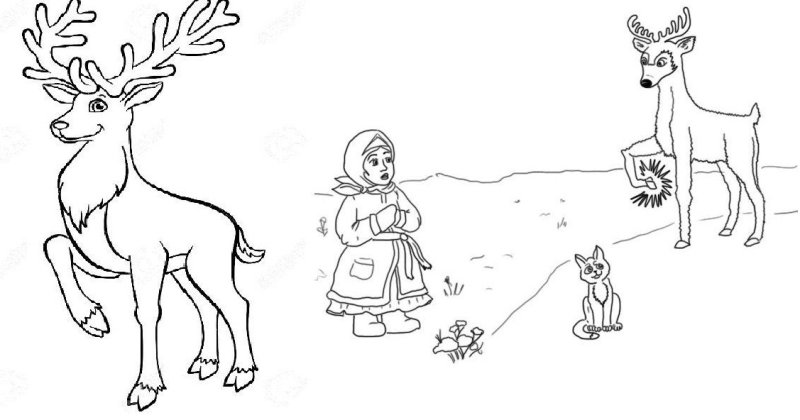 Раскраска к сказке серебряное копытце раскраска