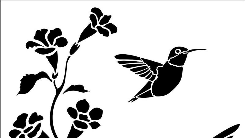 Трафареты цветов для декора