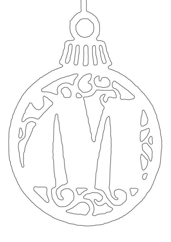 Вытынанки шарики новогодние