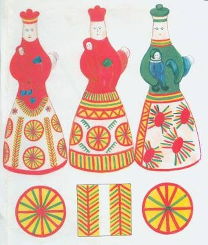 Барыня филимоновской росписи