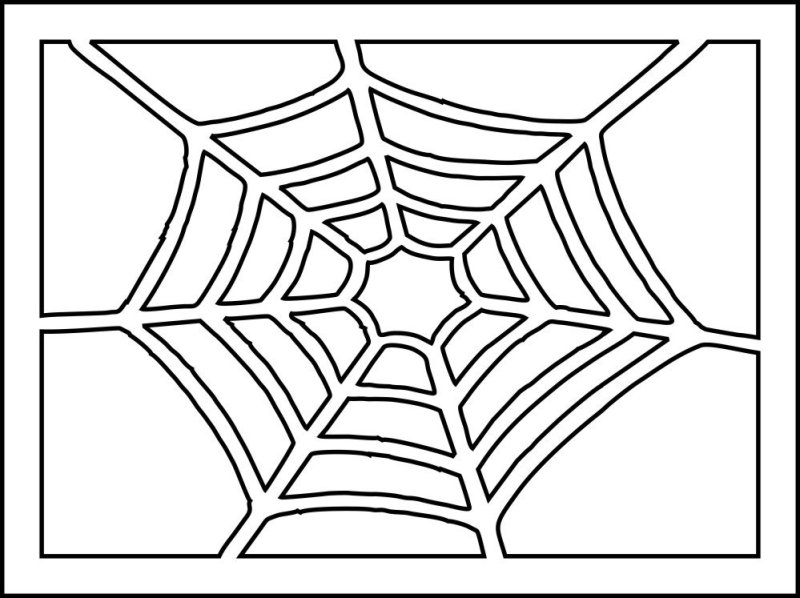 Трафарет паука для вырезания