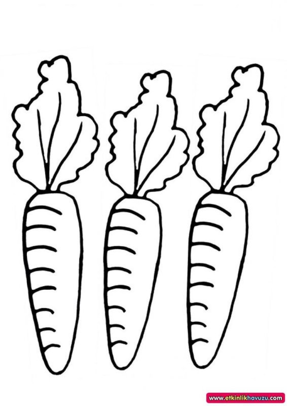 Морковь трафарет