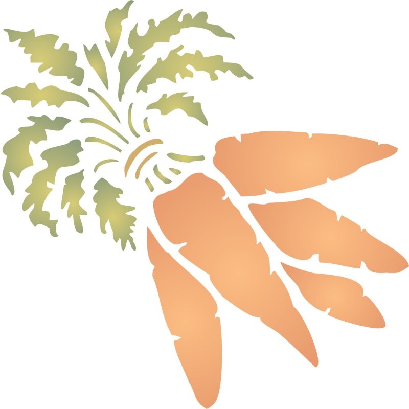 Трафарет морковки для рисования