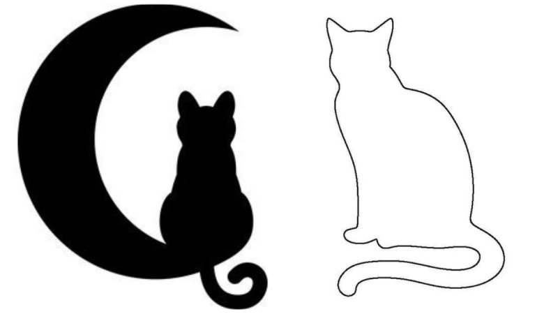 Трафарет кошки