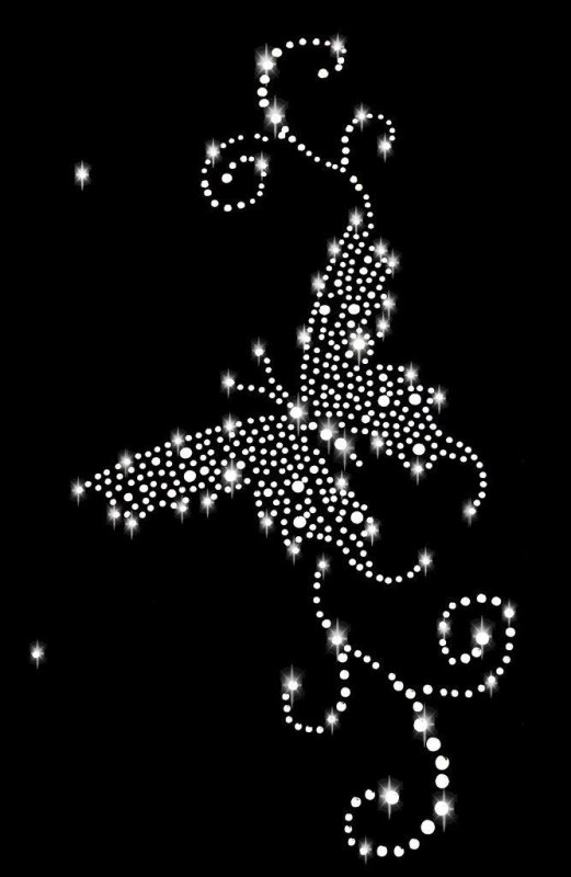 Трафарет рисунка из страз