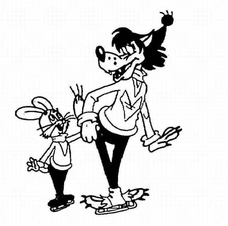 Раскраска "ну, погоди!"