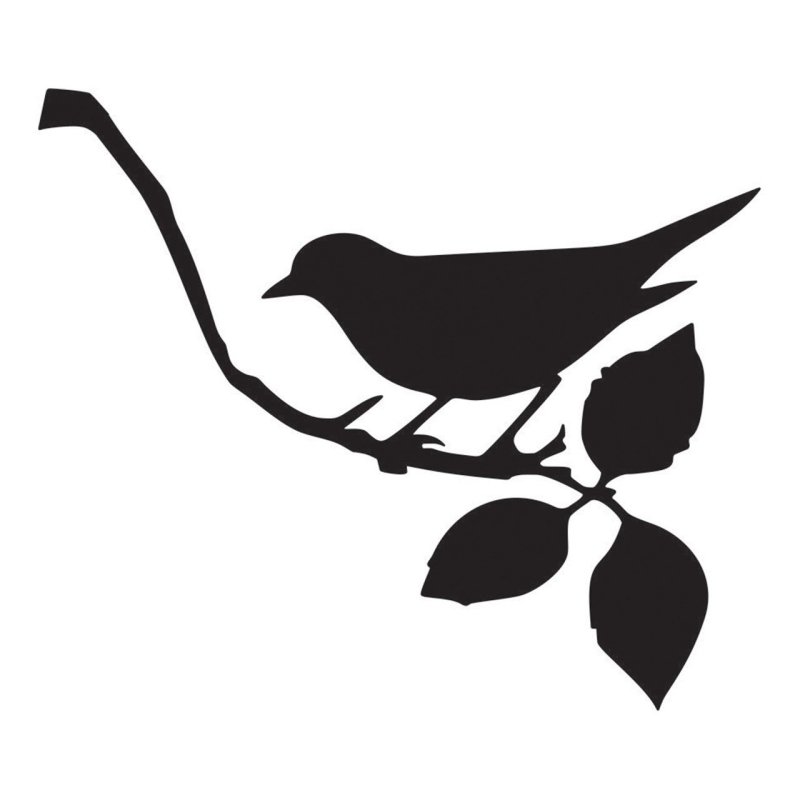 Силуэт птицы трафарет