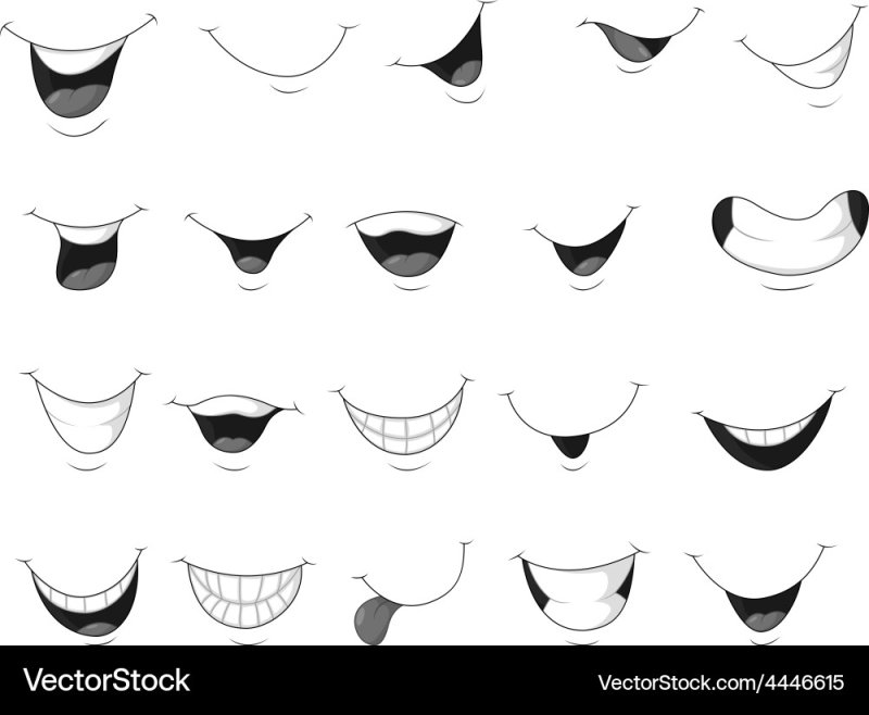 Мультяшные глаза и рот