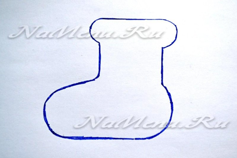 Трафарет для пряника носок