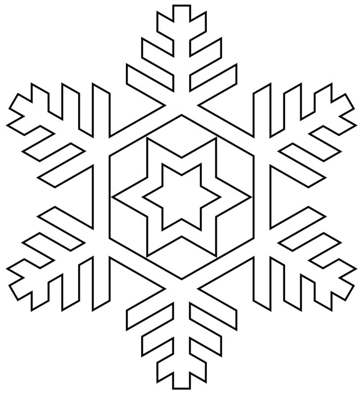 Снежинка трафарет для вырезания