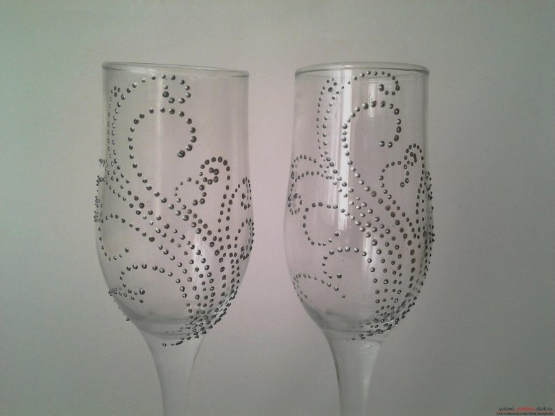 Трафареты для бокалов на свадьбу