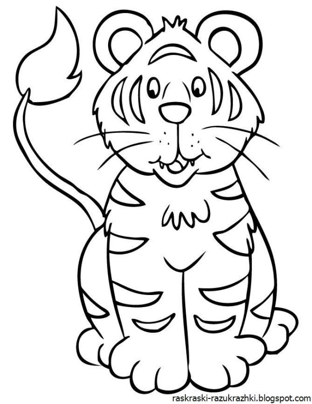 Тигр. Раскраска