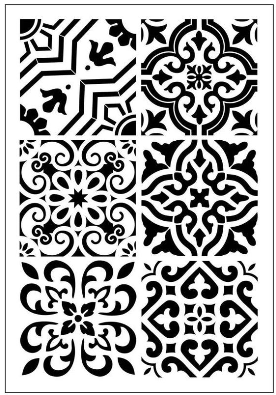 Марокканский орнамент трафарет