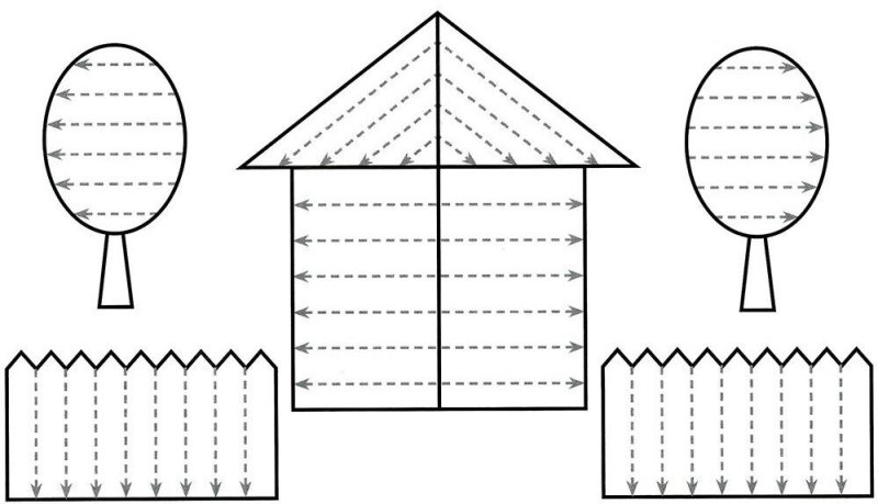 Штриховка задания для дошкольников