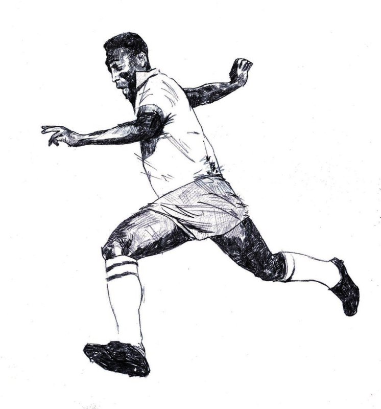 Раскраска Пеле футболист