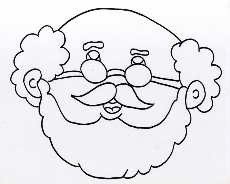 Лицо бабушки раскраска для детей