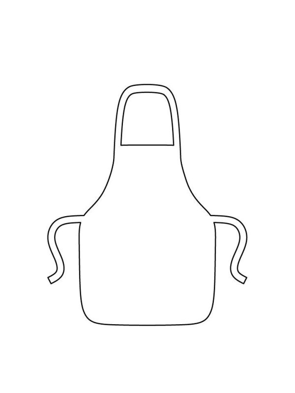 Фартук раскраска для детей