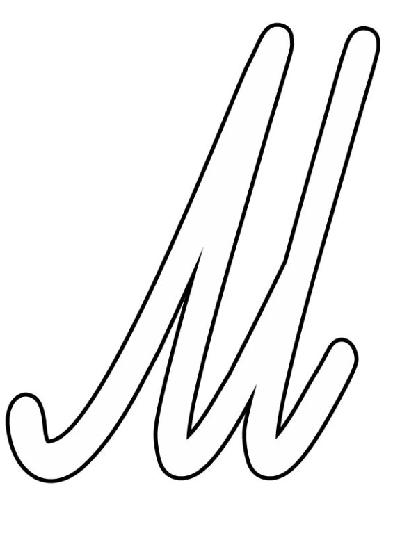 Трафарет прописных букв